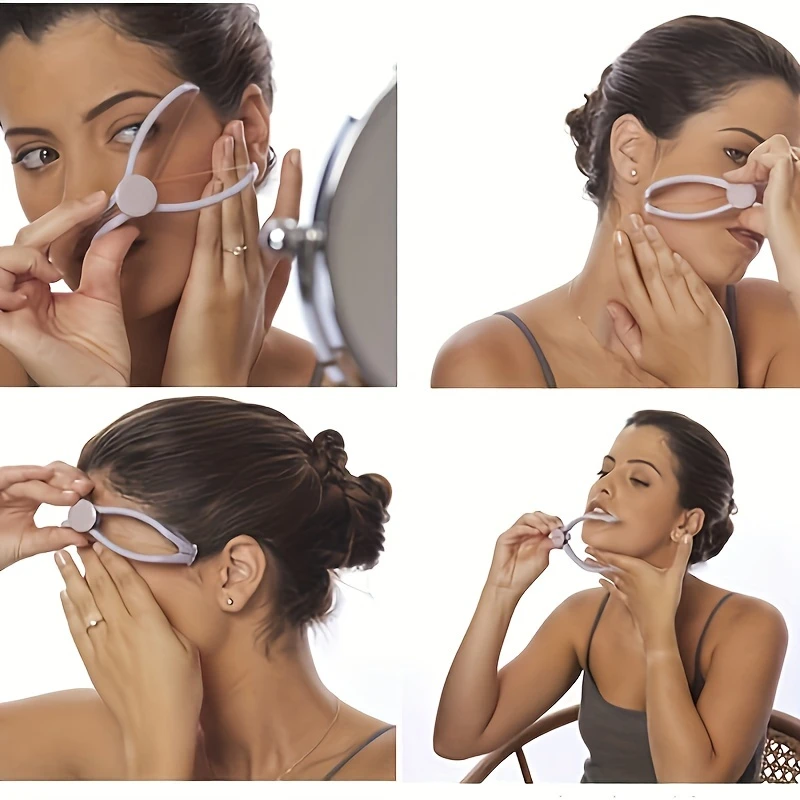 Jugnuu|✨ Spring Facial Hair Remover – Manual Threading Tool for Eyebrows & Cheeks | Battery-Free & Easy to Use ✨