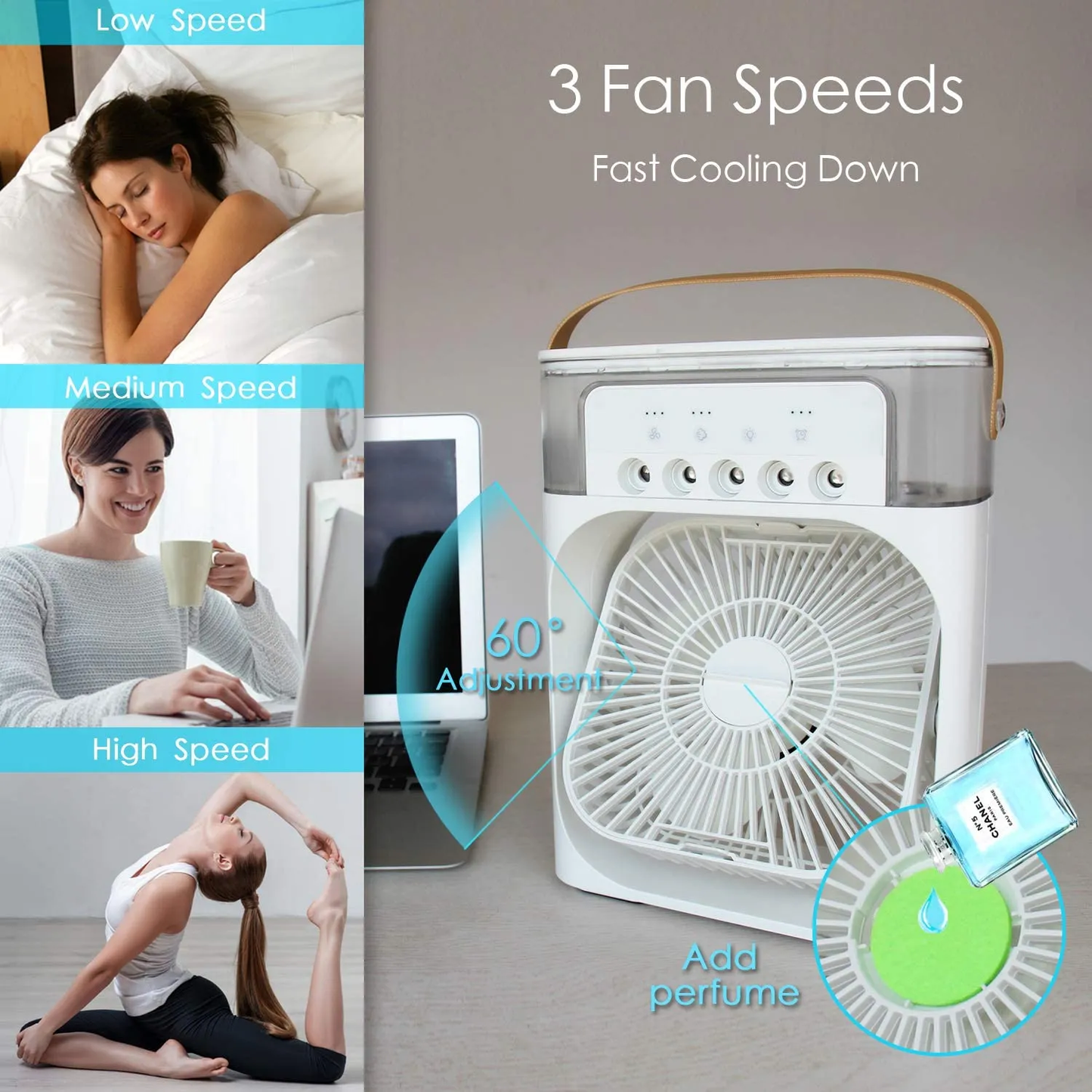 Jugnuu| Mini Air Cooling Fan – Portable USB wire electric supply Desk Cooler for Home, Office, Travel