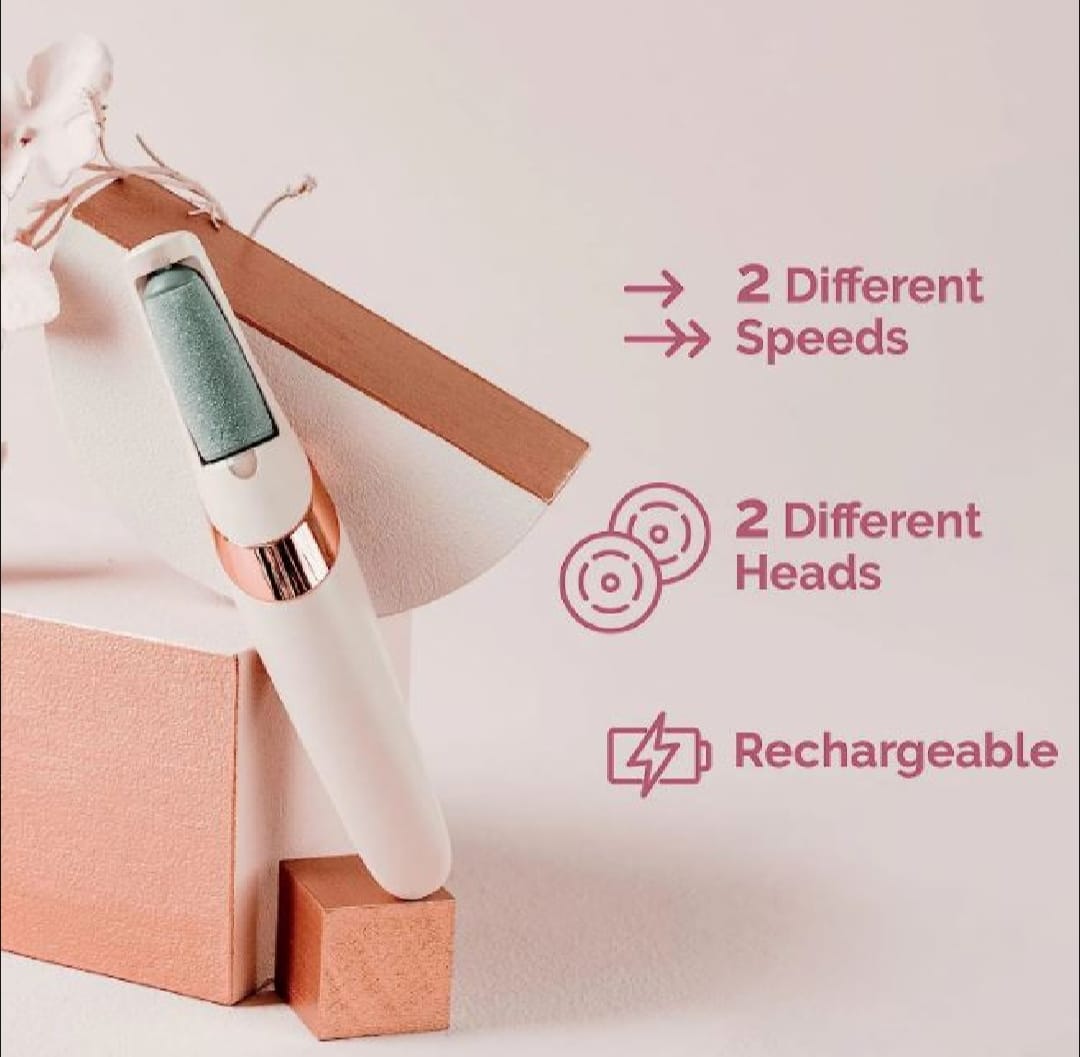 jugnuu| Electric Foot Callus Remover – Rechargeable Pedicure File for Dead Skin, Cracked Heels & Smooth Feet