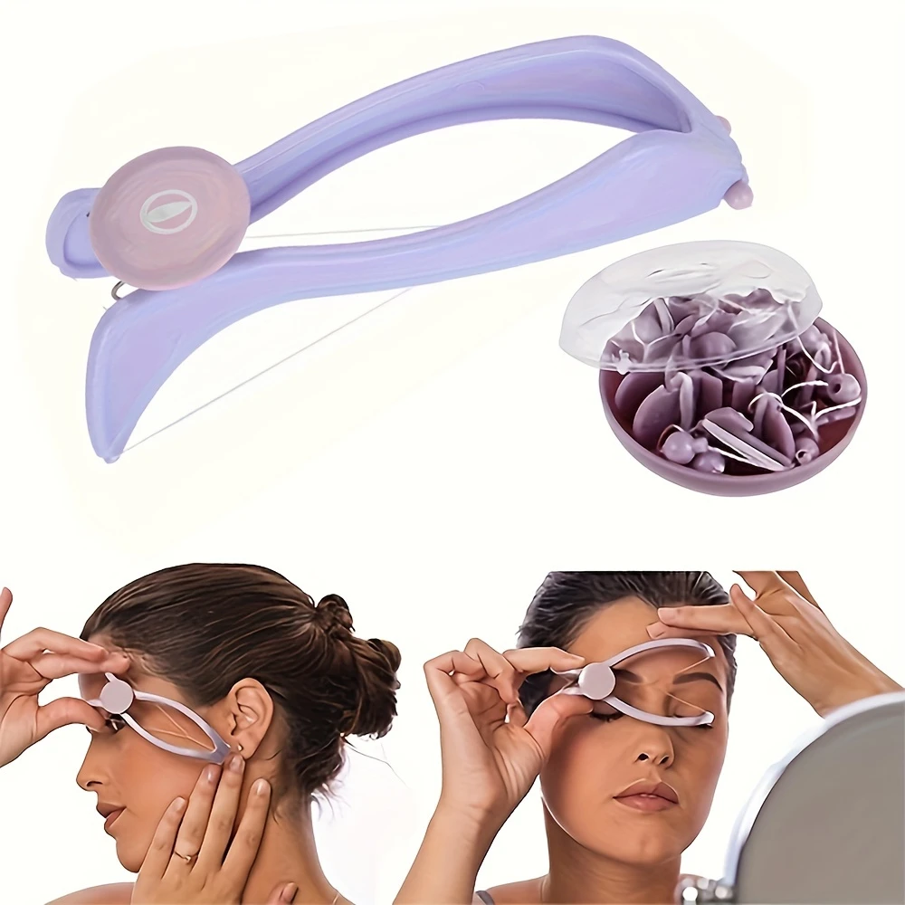 Jugnuu|✨ Spring Facial Hair Remover – Manual Threading Tool for Eyebrows & Cheeks | Battery-Free & Easy to Use ✨